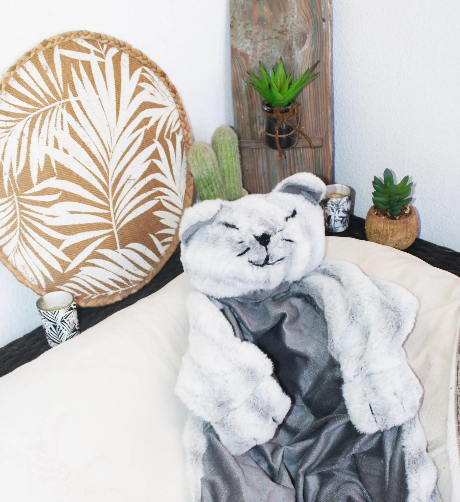 Couverture lestée en forme de chat
